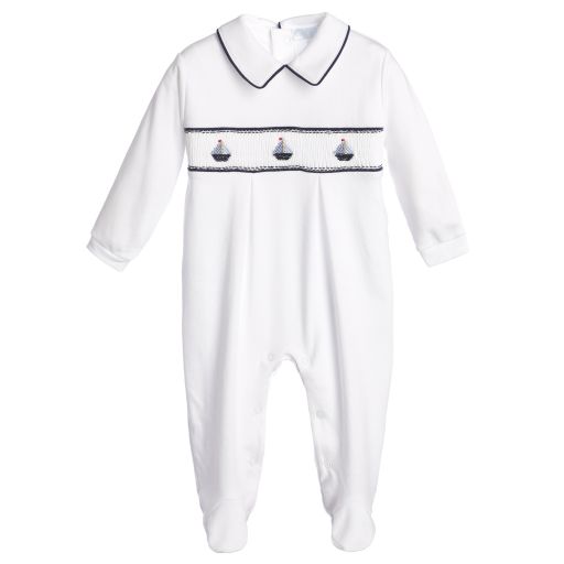 Mini-La-Mode-بيبي غرو قطن لون أبيض للمواليد | Childrensalon Outlet