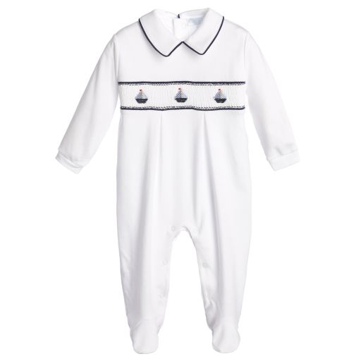 Mini-la-Mode-Pima Cotton Sailboats Babygrow | Childrensalon Outlet