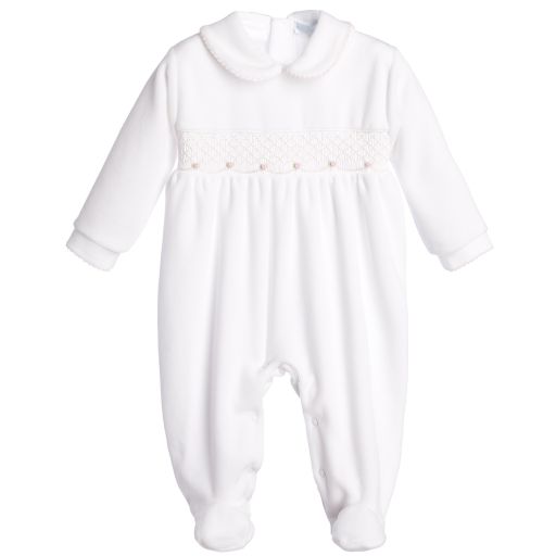 Mini-la-Mode-Rose Bud Pima Cotton Babygrow | Childrensalon Outlet