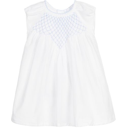 Mini-La-Mode-فستان وسروال قطن مطرز باليد للمولودات | Childrensalon Outlet