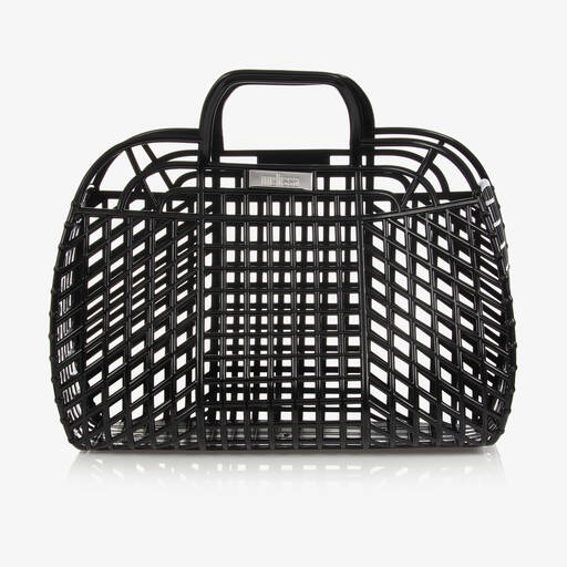 Mini Melissa-Black Jelly Basket Bag (39cm) | Childrensalon Outlet