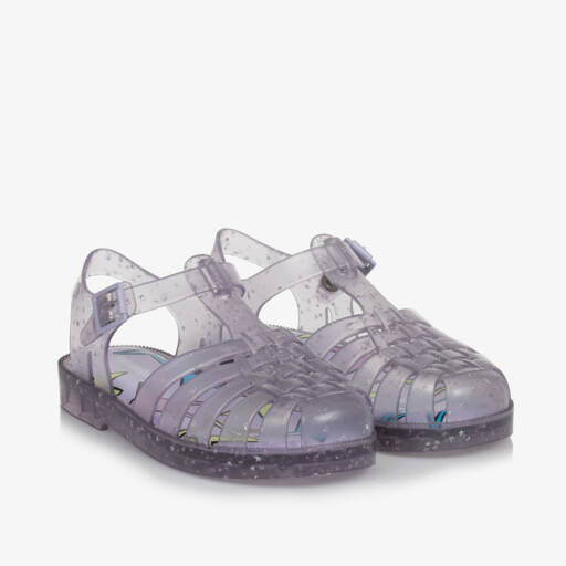 Mini Melissa-Girls Lavender Starry Jelly Sandals | Childrensalon Outlet