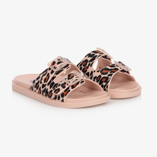 Mini Melissa-Girls Leopard Jelly Sandals | Childrensalon Outlet