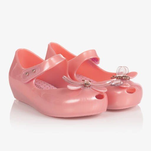 Mini Melissa-Girls Pink Bugs Jelly Shoes | Childrensalon Outlet