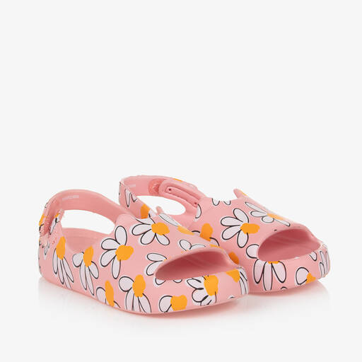 Mini Melissa-Girls Pink Daisy Print Sandals | Childrensalon Outlet