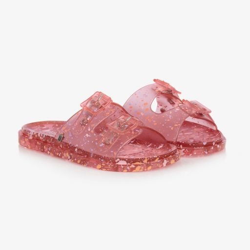 Mini Melissa-Girls Pink Fleck Jelly Sandals | Childrensalon Outlet