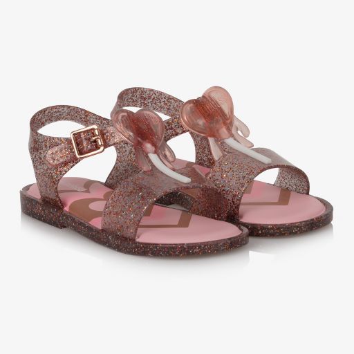 Mini Melissa-Rosa Gelee-Sandalen für Mädchen | Childrensalon Outlet