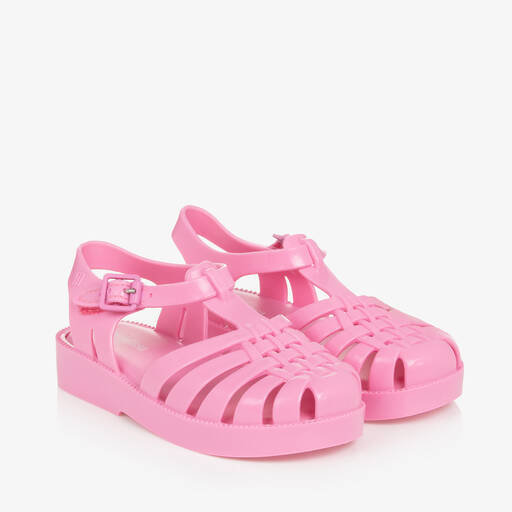Mini Melissa-Girls Pink Jelly Sandals | Childrensalon Outlet