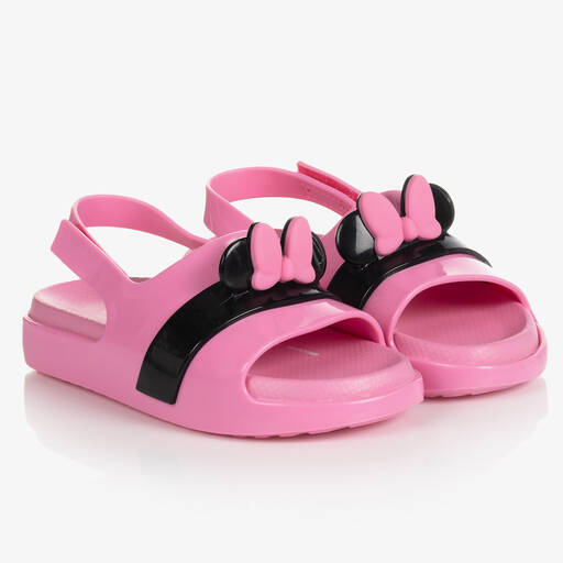 Mini Melissa-Girls Pink Minnie Mouse Jelly Sandals | Childrensalon Outlet