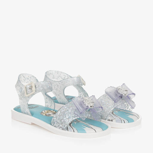 Mini Melissa-Girls Silver Disney Jelly Sandals | Childrensalon Outlet