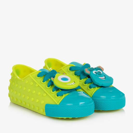 Mini Melissa-ترينرز جيلي بطبعة ديزني لون أخضر وأزرق | Childrensalon Outlet