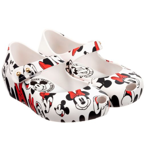 Mini Melissa-White Disney Jelly Shoes  | Childrensalon Outlet