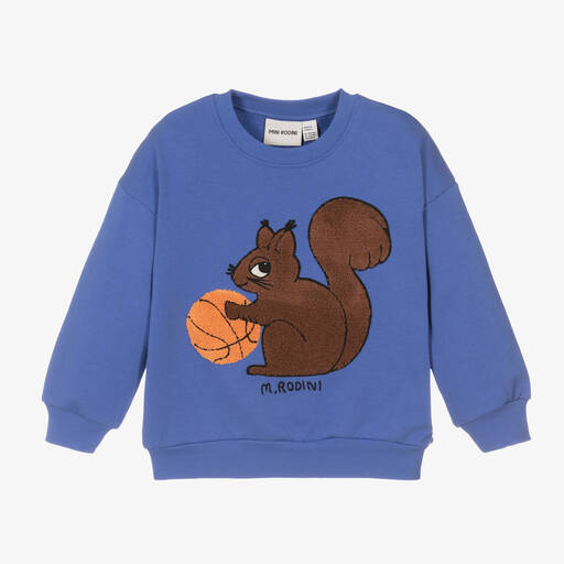 Mini Rodini Mini Rodini Dino application blue sweatshirt