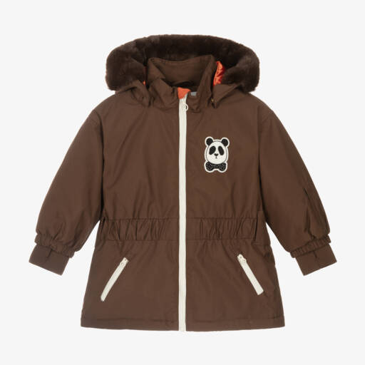 Mini Rodini-Boys Brown Cozy Ski Jacket | Childrensalon Outlet