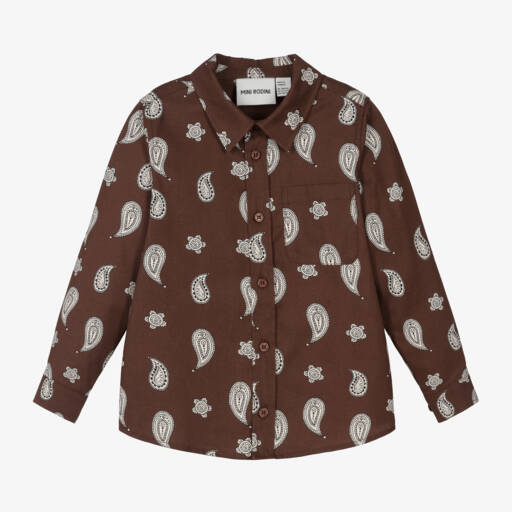 Mini Rodini-Boys Organic Paisley Print Shirt | Childrensalon Outlet