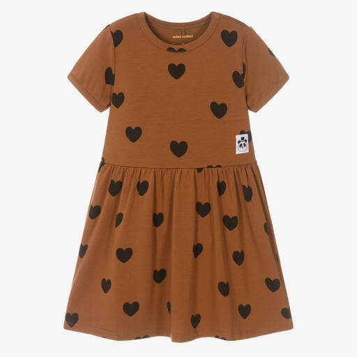 Mini Rodini-فستان ليوسيل جيرسي لون بني | Childrensalon Outlet