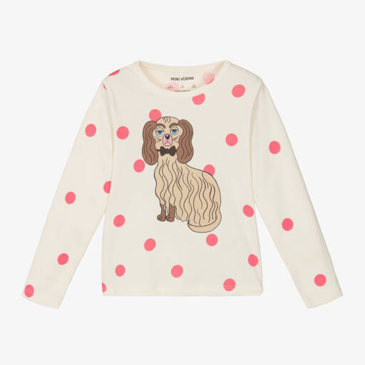 Mini Rodini-Girls Classic Dog & Dot Tee | Childrensalon Outlet