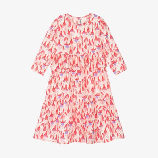 Mini Rodini-Girls Floral Pink Lyocell Gown | Childrensalon Outlet