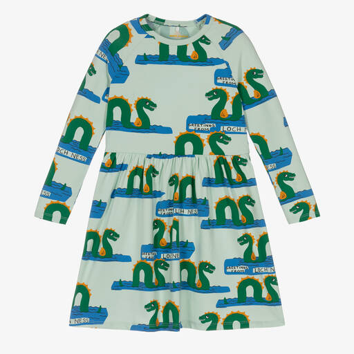 Mini Rodini-Girls Green Loch Ness Monster Dress | Childrensalon Outlet