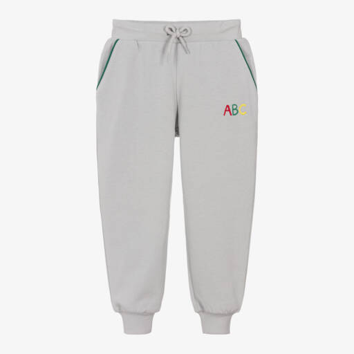 Mini Rodini-Girls Grey Alphabet Joggers | Childrensalon Outlet