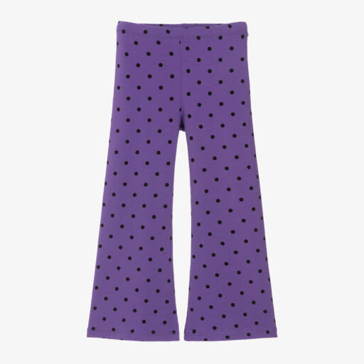 Mini Rodini-ليقنز قطن عضوي لون بنفسجي للبنات | Childrensalon Outlet