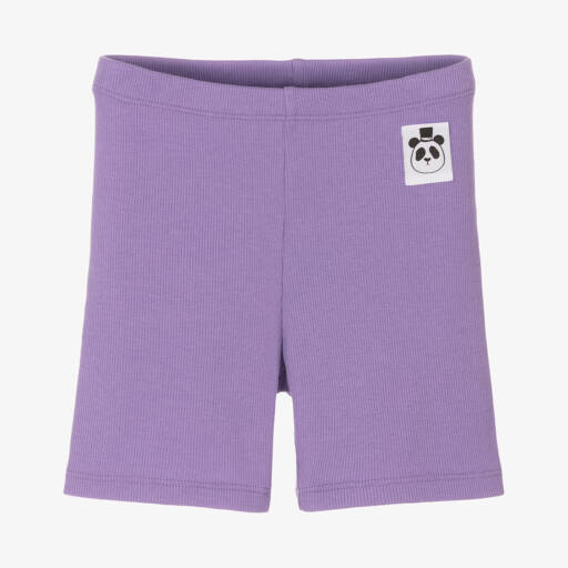 Mini Rodini-Girls Lilac Textured Cotton Shorts | Childrensalon Outlet