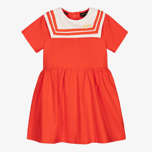 Mini Rodini-Girls Red Cotton Sailor Dress | Childrensalon Outlet