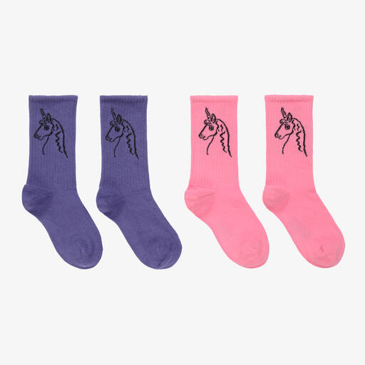 Mini Rodini-Einhornsocken im 2er-Pack (M) | Childrensalon Outlet