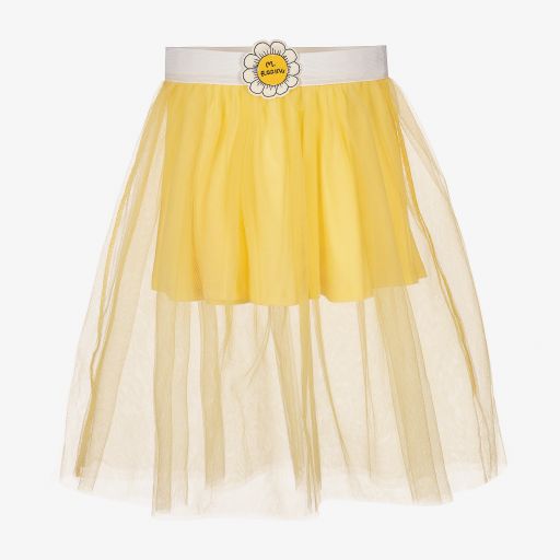 Mini Rodini-Желтая юбка миди из тюля для девочек | Childrensalon Outlet