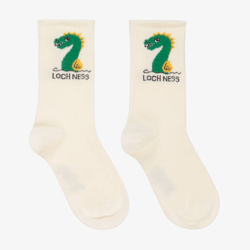 Mini Rodini-Ivory Loch Ness Socks | Childrensalon Outlet