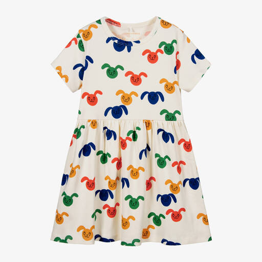 Mini Rodini-Кремовое платье из органического хлопка | Childrensalon Outlet