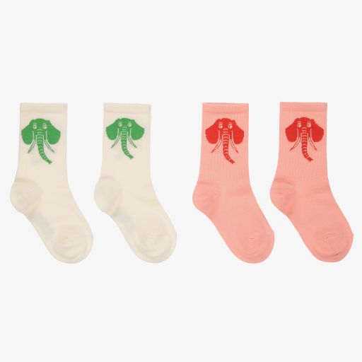 Mini Rodini-Organic Cotton Socks (2 Pack) | Childrensalon Outlet