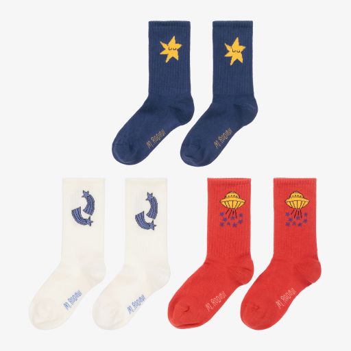 Mini Rodini-Organic Cotton Socks (3 Pack) | Childrensalon Outlet