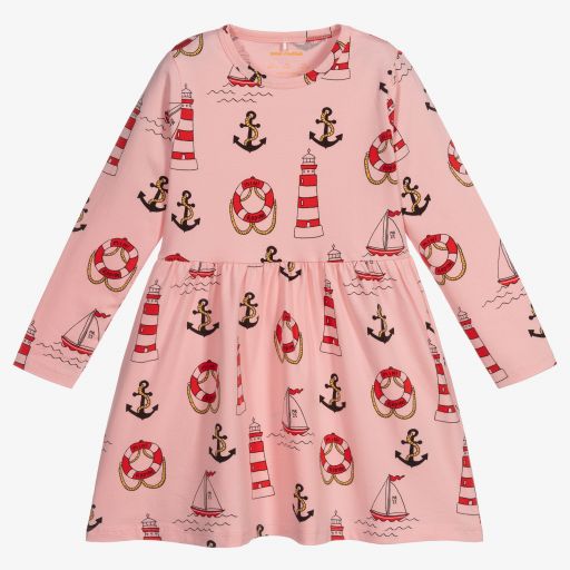 Mini Rodini-Pink Organic Cotton Dress | Childrensalon Outlet