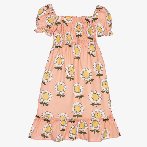 Mini Rodini-فستان قطن عضوي لون زهري | Childrensalon Outlet