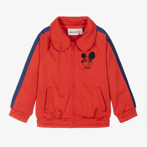 Mini Rodini-Red Ritzratz Zip-Up Top | Childrensalon Outlet