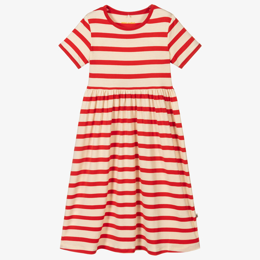 Mini Rodini-Rot gestreiftes Kleid aus Lyocell | Childrensalon Outlet