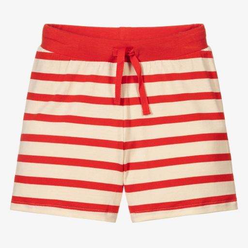 Mini Rodini-Red Striped Lyocell Shorts | Childrensalon Outlet