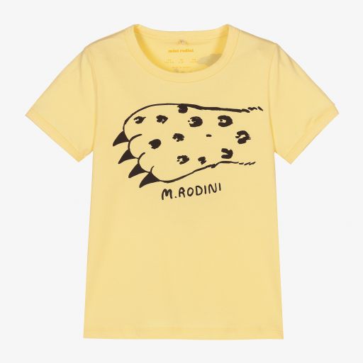 Mini Rodini-Yellow Kilimanjaro T-Shirt | Childrensalon Outlet