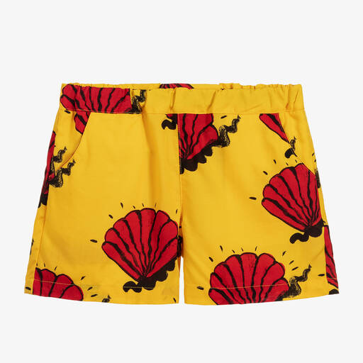 Mini Rodini-Yellow & Red Shell Shorts | Childrensalon Outlet