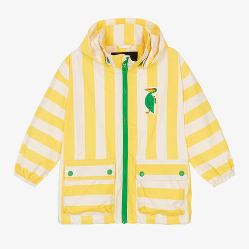 Mini Rodini-Imperméable jaune à rayures | Childrensalon Outlet