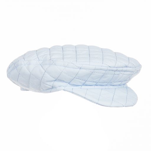 Mintini Baby-Baby Boys Blue Quilted Hat | Childrensalon Outlet