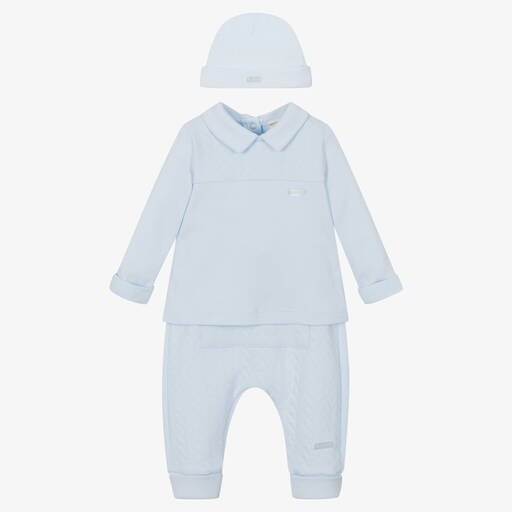 Mintini Baby-Baby Boys Blue Trouser Set | Childrensalon Outlet