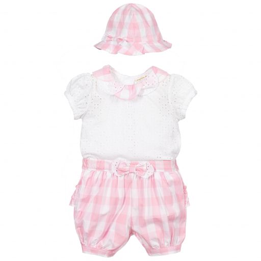 Mintini Baby-Baby Girls Cotton Shorts Set | Childrensalon Outlet