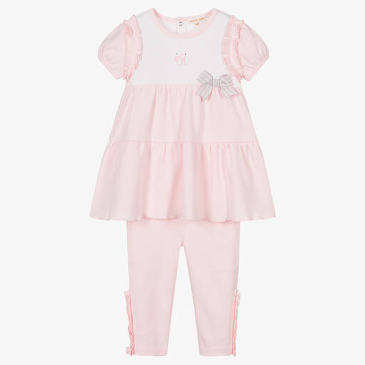 Mintini Baby-Baby Girls Pink Dress & Leggings Set | Childrensalon Outlet