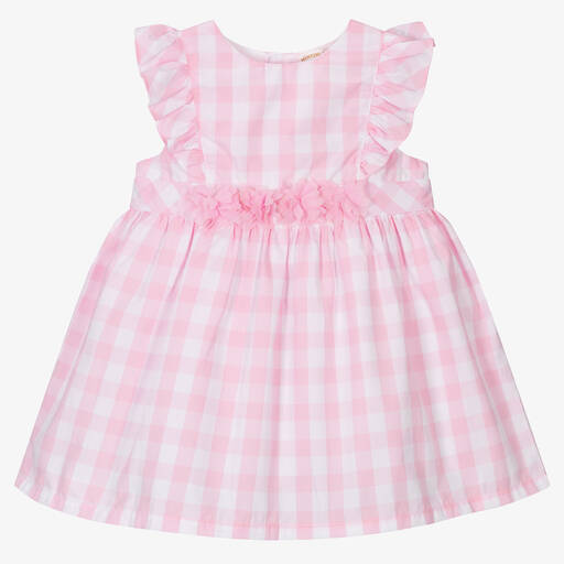 Mintini Baby-Baby Girls Pink Gingham Dress | Childrensalon Outlet