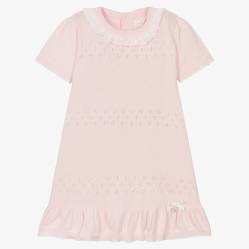 Mintini Baby-Baby Girls Pink Knitted Dress | Childrensalon Outlet