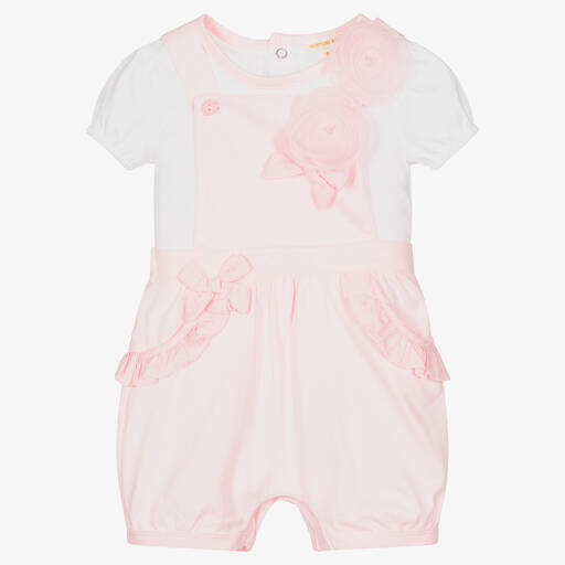 Mintini Baby - Baby Girls Pink Dress & Leggings Set