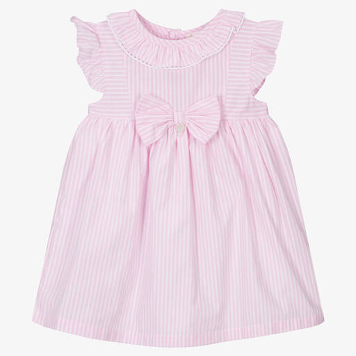 Mintini Baby-Baby Girls Pink Striped Cotton Shortie | Childrensalon Outlet
