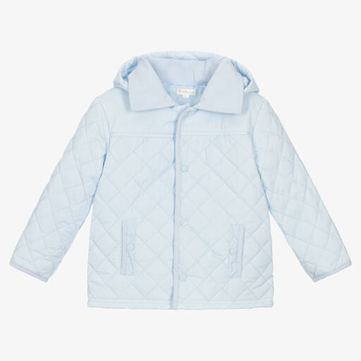 Mintini Baby-Boys Blue Quilted Jacket | Childrensalon Outlet